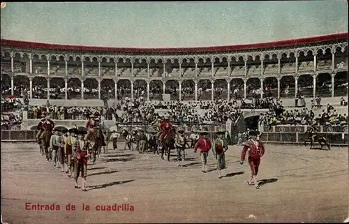 Ak Corrida de Toros, Entrada de la cuadrilla, Stierkampf