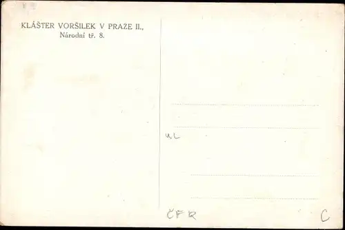 Ak Praha Prag Tschechien, Klaster Vorsilek v Praze II.