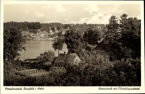 Ak Reinfeld in Holstein, Herrenteich mit Claudius-Pastorat