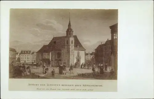 Foto Ak Dresden, Aufnahme einer Ansicht der Heiligen Drei König Kirche