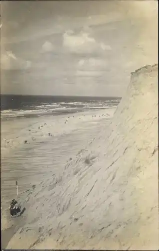 Foto Ak Kampen auf Sylt, Kliff und Strand