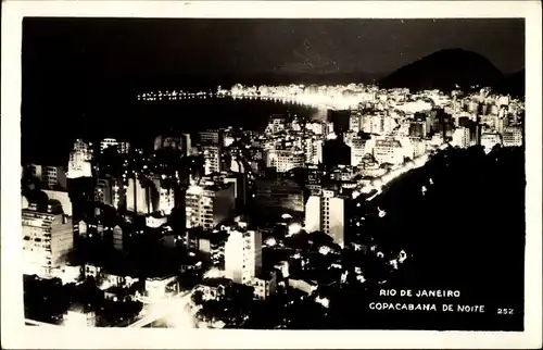 Ak Copacabana Rio de Janeiro Brasilien, Panorama