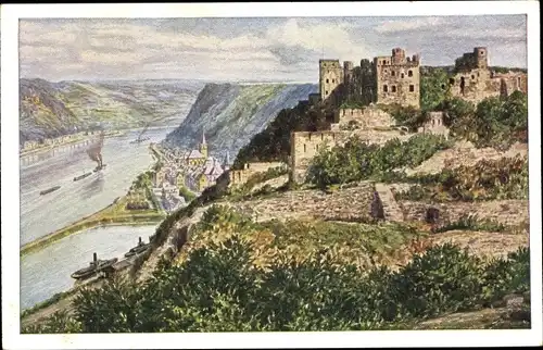 Künstler Lindegreen K., Ak St. Goar, Ruine Rheinfels