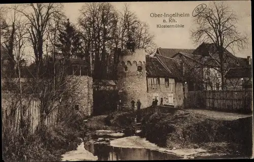 Ak Ober Ingelheim am Rhein, Klostermühle, Ortspartie