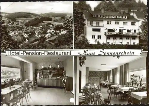 Ak Hartenrod Bad Endbach in Hessen, Gesamtansicht, Hotel-Restaurant Haus Sonnenschein