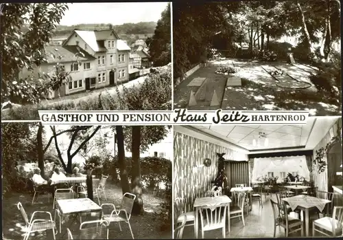 Ak Hartenrod Bad Endbach in Hessen, Gasthof und Pension "Haus Seitz", Minigolfanlage