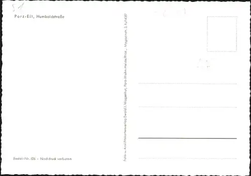 Ak Eil Porz Köln Nordrhein Westfalen, Humboldstraße