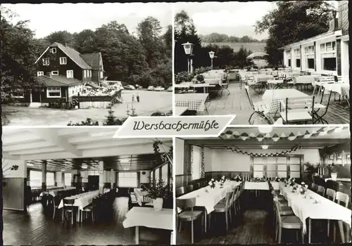 Ak Witzhelden Leichlingen im Rheinland, Café-Restaurant Wersbachermühle