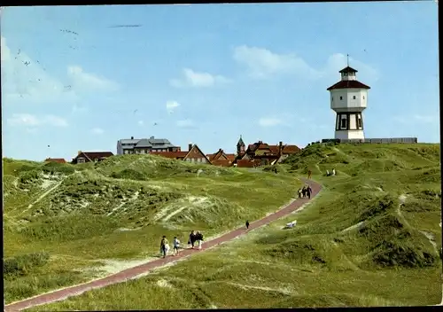 Ak Nordseebad Langeoog Ostfriesland, Weg zum Wasserturm