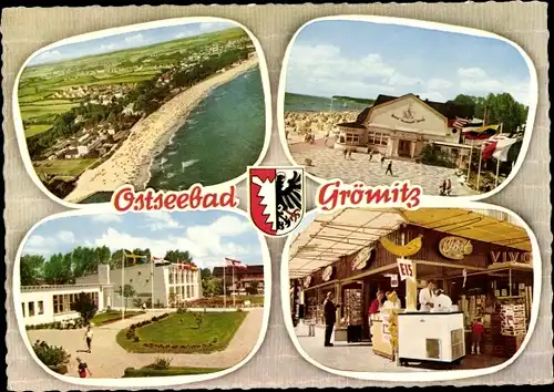 Ak Ostseebad Grömitz in Holstein, Strand, Eisverkäufer