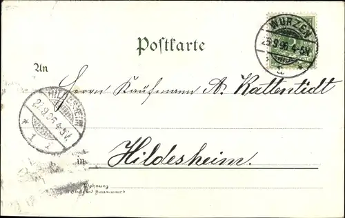 Litho Wurzen in Sachsen, Jägerkaserne, Regierungsgebäude, Gymnasium, Schloss