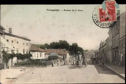 Ak Varangeville Meurthe et Moselle, Avenue de la Gare