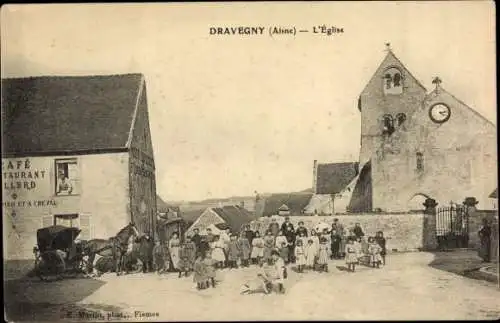Ak Dravegny Aisne, L'Eglise