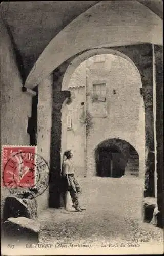 Ak La Turbie Alpes Maritimes, La Porte du Ghetto
