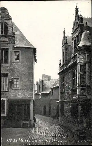 Ak Le Mans Sarthe, La rue des Chanoines