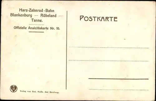Ak Harzzahnradbahn, Einschnitt zwischen Eichen- und Staufenberg, Albert Schneider, Roman Abt