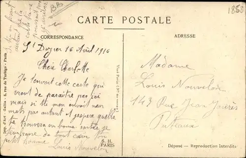 Ak Französischer Soldat in Uniform, Geldschein, 20 Francs