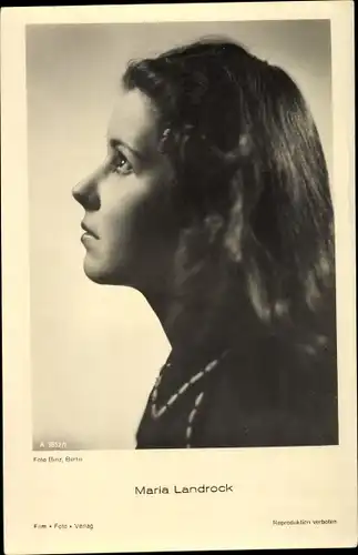 Ak Schauspielerin Maria Landrock, Portrait, Profilansicht
