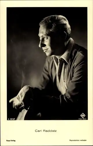 Ak Schauspieler Carl Raddatz, Ross Verlag 3313 1, UFA, Seitenportrait