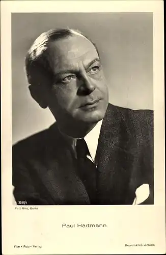 Ak Schauspieler Paul Hartmann, Portrait