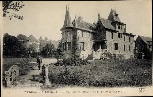 Ak Le Mesnil Simon Calvados, Manoir de la Varende