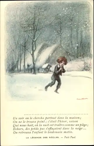 Künstler Ak Poulbot, Francisque, La Legende des Siecles, Petit Paul