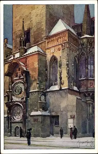 Künstler Ak Setelík, Jaroslav, Praha Prag, Rathaus, Orloj