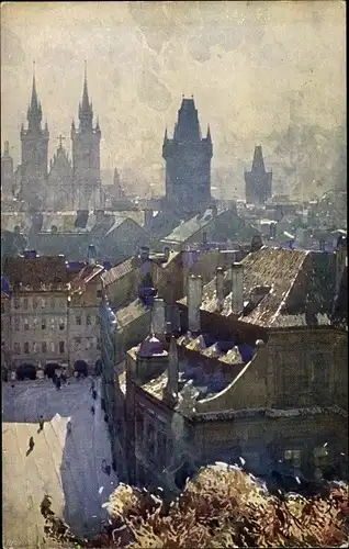 Künstler Ak Setelik, J., Praha Prag Tschechien, Vue de l'Observatoire