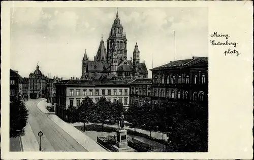 Ak Mainz am Rhein, Gutenbergplatz