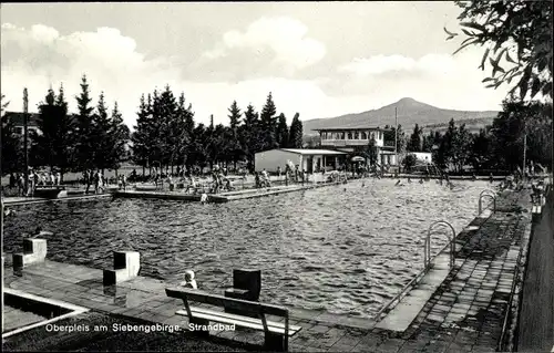 Ak Oberpleis Königswinter am Rhein, Strandbad