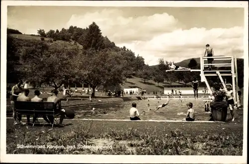 Ak Kandern im Schwarzwald Baden, Schwimmbad