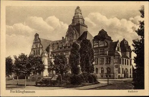 Ak Recklinghausen im Ruhrgebiet, Rathaus