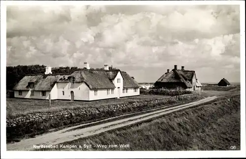 Ak Kampen auf Sylt, Weg zum Watt