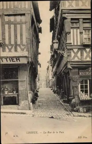 Ak Lisieux Calvados, La Rue de la Paix