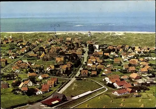 Ak Nordseebad Langeoog Ostfriesland, Fliegeraufnahme