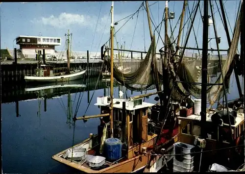 Ak Dornumersiel Dornum in Ostfriesland, Hafen und Strandhalle