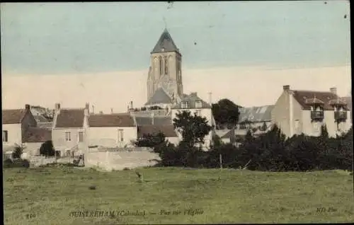 Ak Ouistreham Calvados, Vue sur l'Eglise