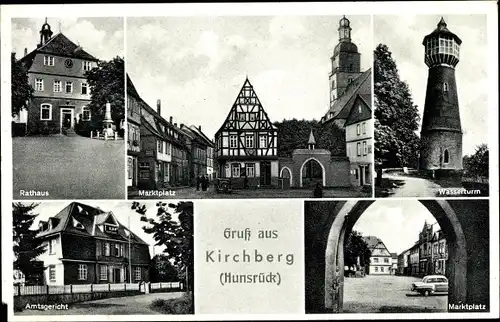 Ak Kirchberg Hunsrück, Marktplatz, Rathaus, Amtsgericht