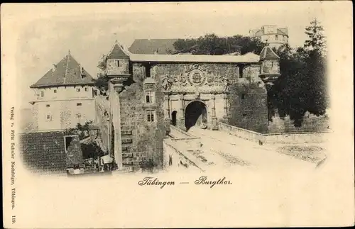 Ak Tübingen am Neckar, Burgtor