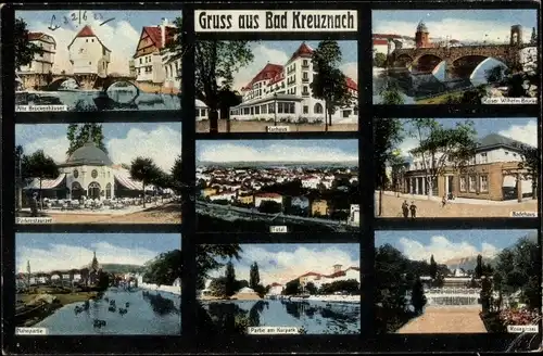 Ak Bad Kreuznach in Rheinland Pfalz, Badehaus, Kurpark, Kurgarten, Kurhaus