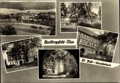 Ak Stadtlengsfeld in der Rhön Thüringen, Ort mit Umgebung, SV Diätsanatorium
