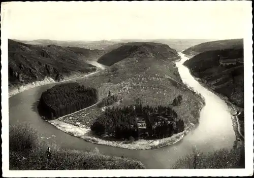 Ak Mettlach Saarland, Saarschleife, Landschaftspanorama