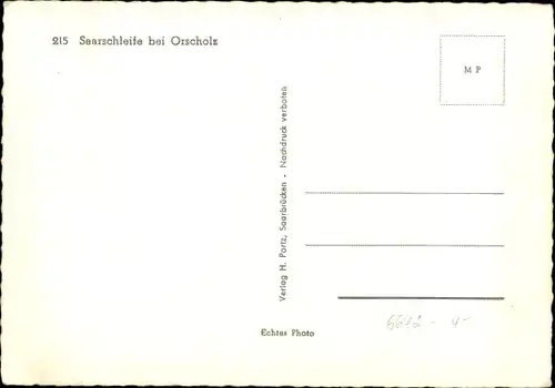 Ak Mettlach Saarland, Saarschleife, Landschaftspanorama