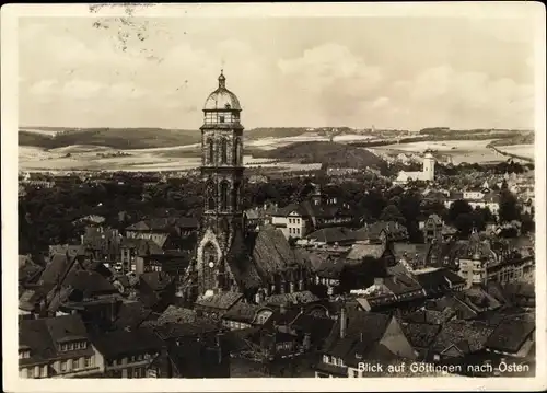 Ak Göttingen in Niedersachsen, Stadtansicht nach Osten