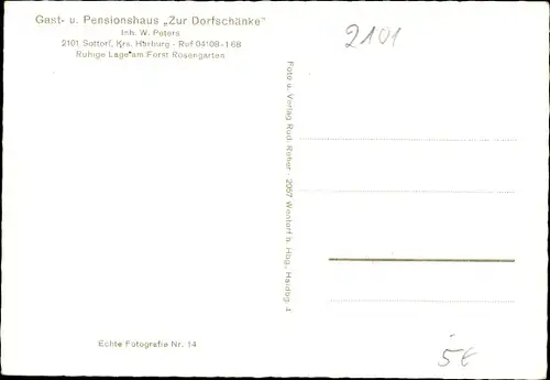 Ak Sottorf Rosengarten Niedersachsen, Gasthof Zur Dorfschänke, Wald, Teilansicht