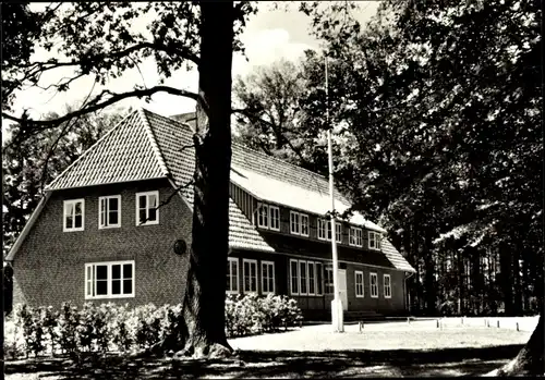 Ak Inzmühlen Handeloh Niedersachsen, Blick auf das Hans Breuer Haus