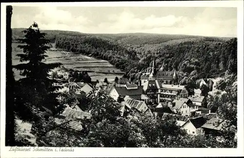 Ak Schmitten im Hochtaunuskreis Hessen, Totalansicht des Ortes