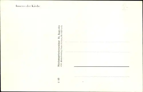 Ak Mönchengladbach am Niederrhein, Missionspriesterseminar Sankt Augustin, Innenansicht