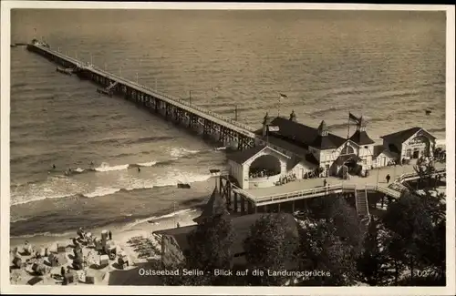 Ak Sellin auf Rügen, Seebrücke