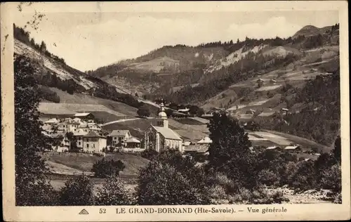 Ak Le Grand Bornand Haute Savoie, Vue generale
